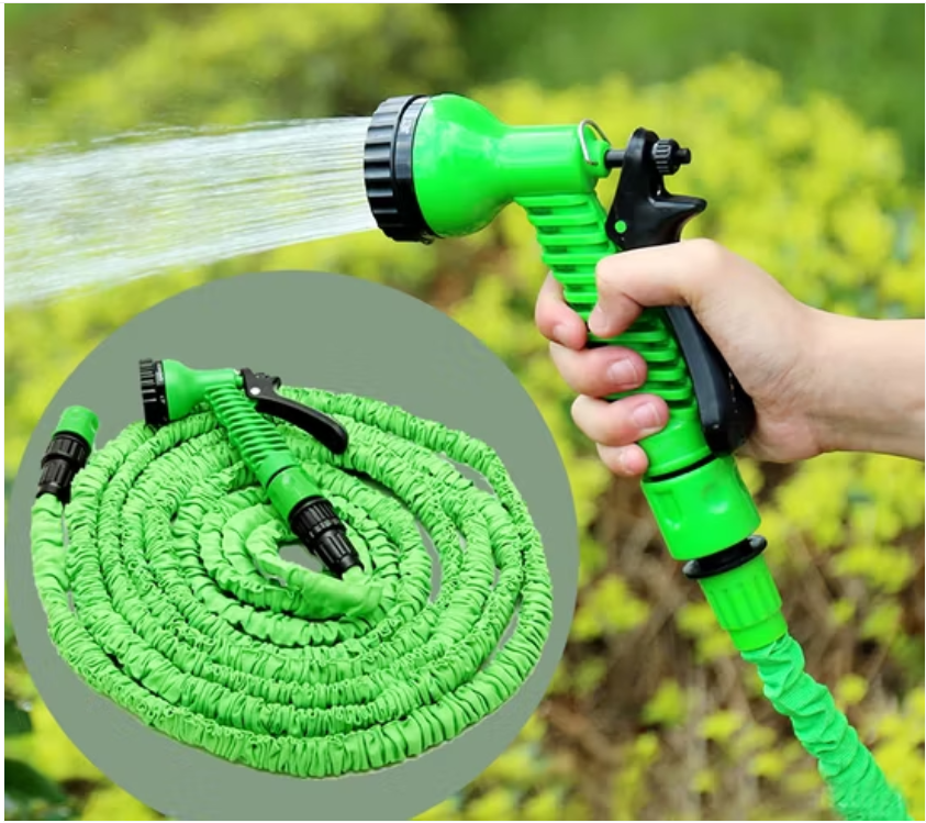 50 Ft Magic Expandable Garden Water Hose with Spray Gun