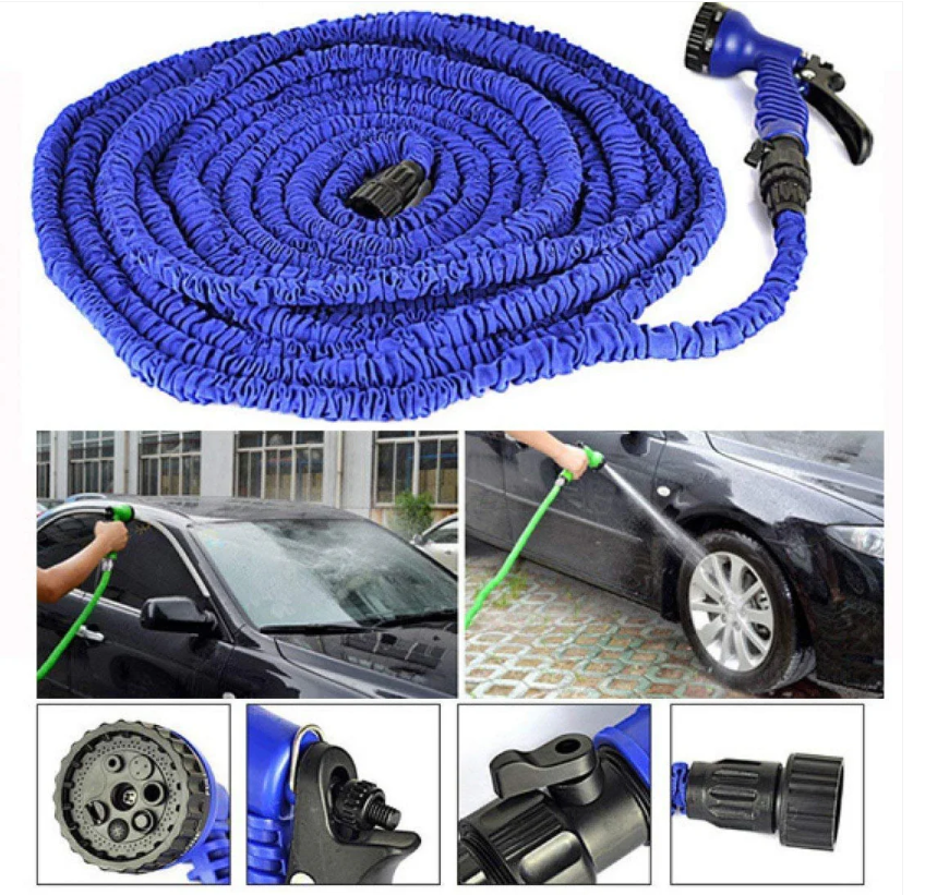 50 Ft Magic Expandable Garden Water Hose with Spray Gun